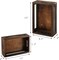 Set of 2 Rustic Nesting Wooden Crates – Small Decorative Boxes with Handles for Countertop, Fruit & Vegetable Storage, Kitchen, Bathroom, Pantry Organization, and Gift Baskets